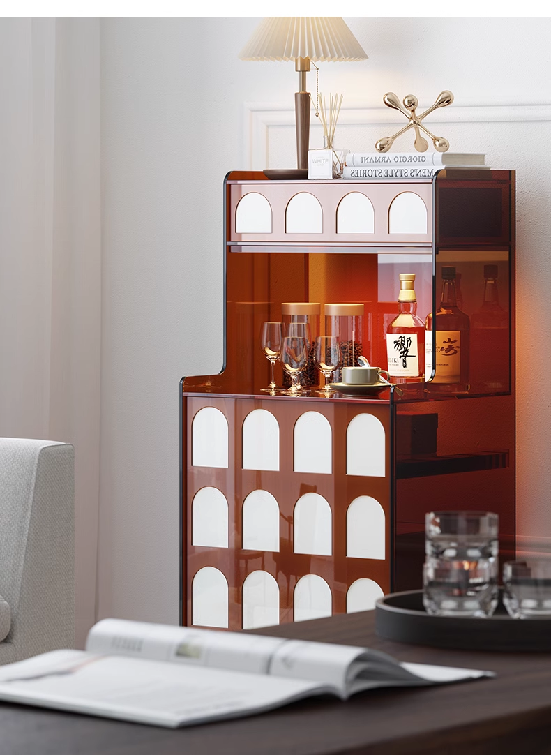 YISILE Alice Cloud Whale Luxury Acrylic Side Cabinet | Sculptural Curated Storage
