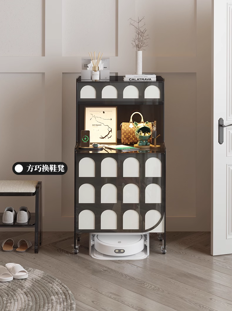 YISILE Alice Cloud Whale Luxury Acrylic Side Cabinet | Sculptural Curated Storage