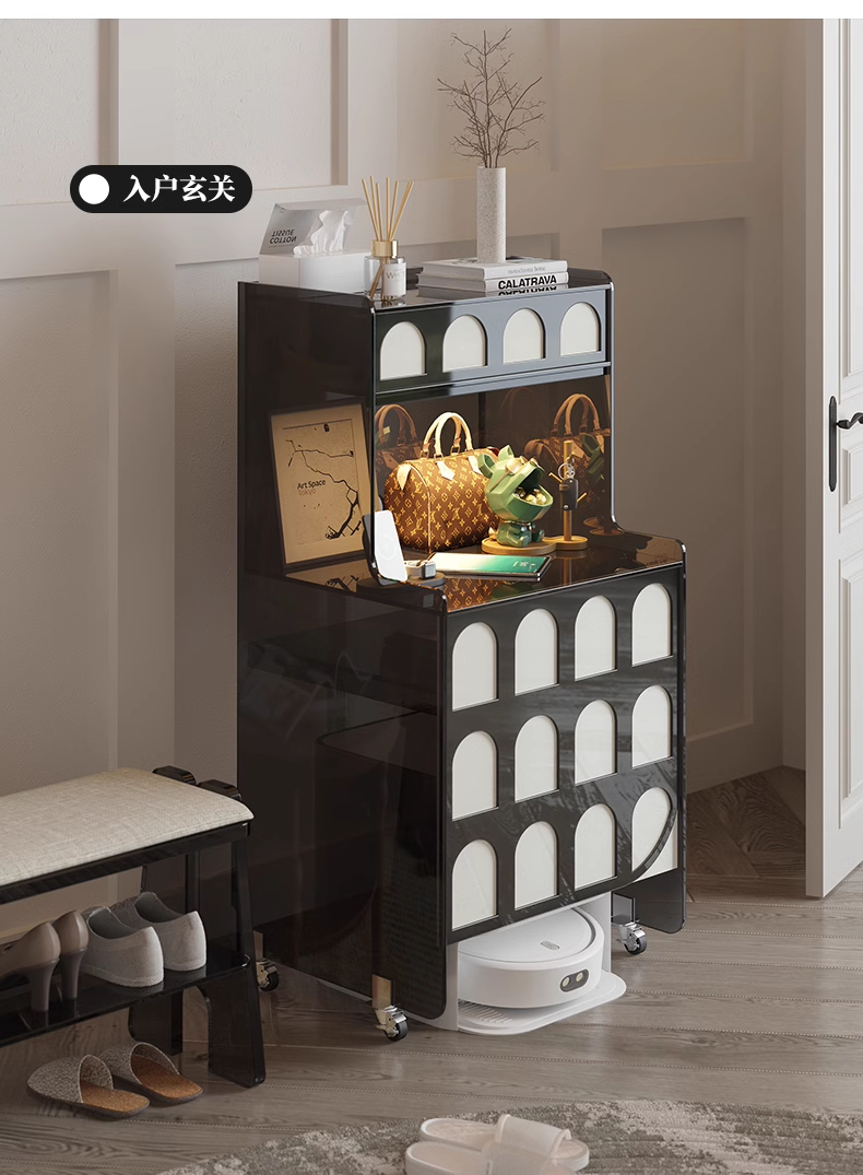 YISILE Alice Cloud Whale Luxury Acrylic Side Cabinet | Sculptural Curated Storage