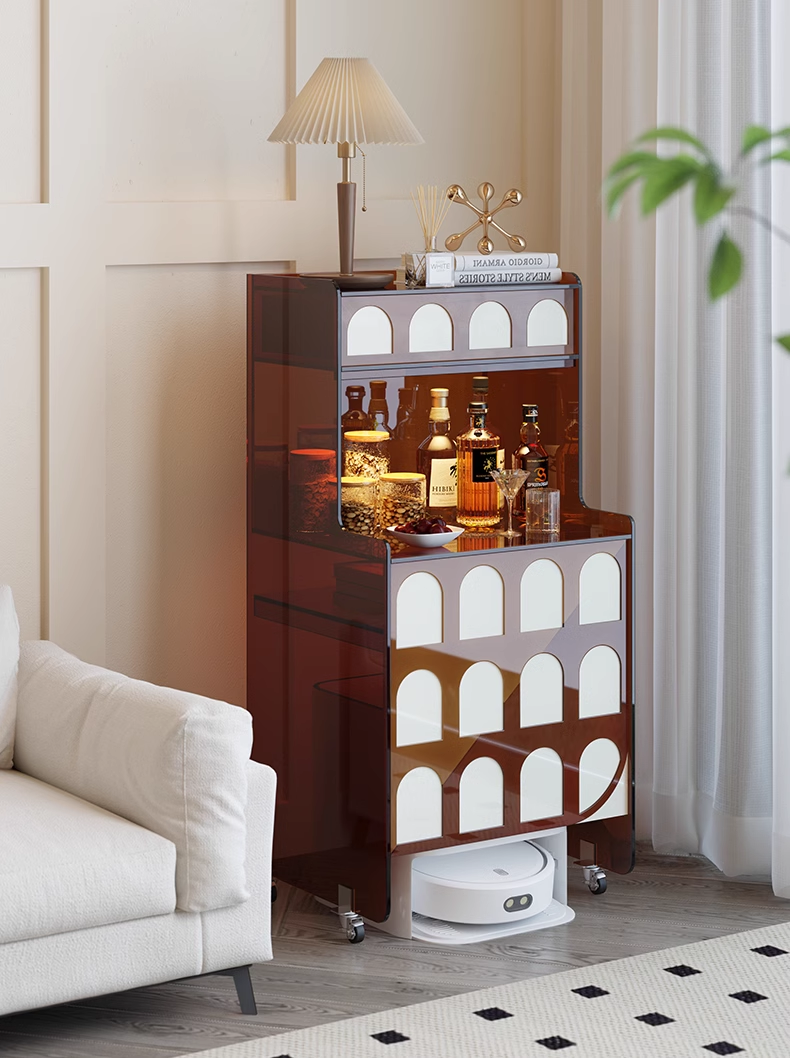 YISILE Alice Cloud Whale Luxury Acrylic Side Cabinet | Sculptural Curated Storage