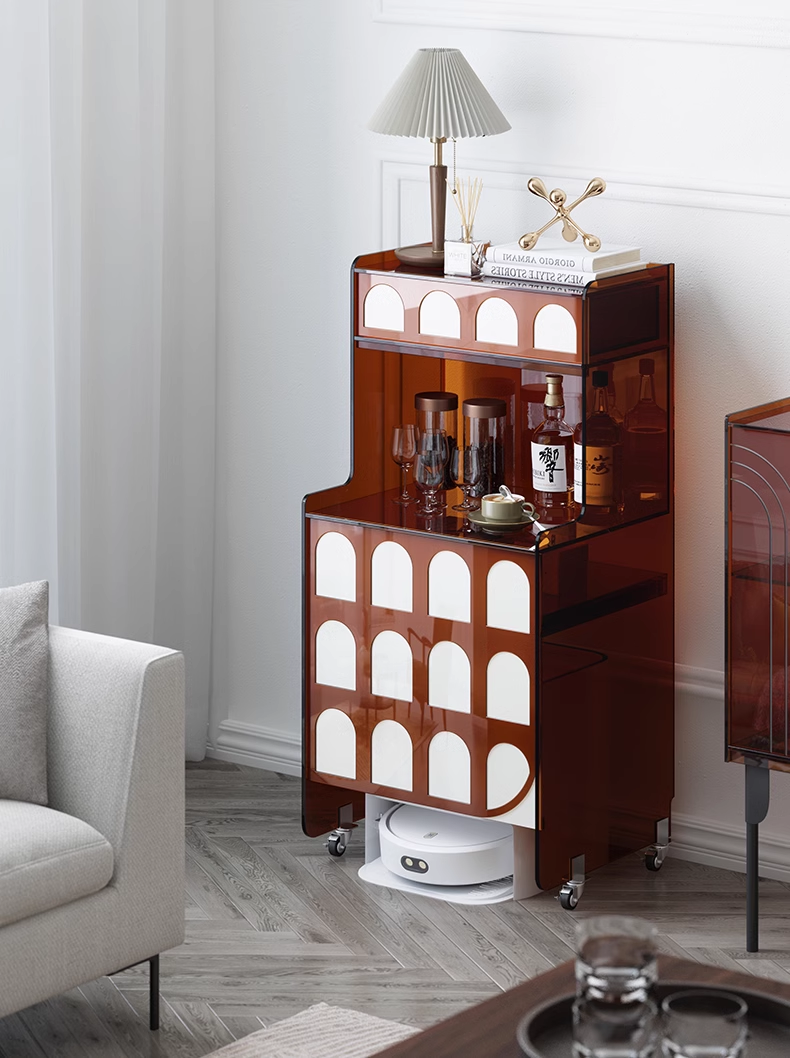 YISILE Alice Cloud Whale Luxury Acrylic Side Cabinet | Sculptural Curated Storage