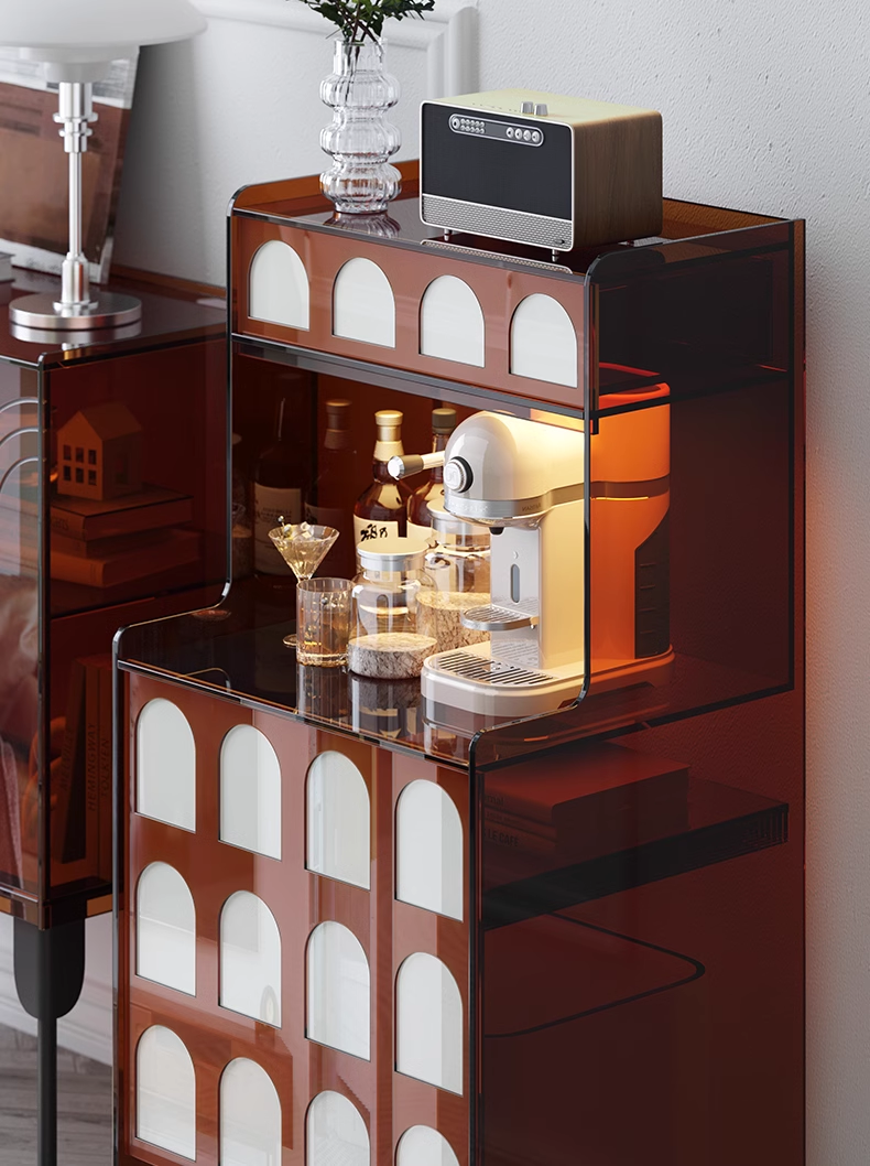 YISILE Alice Cloud Whale Luxury Acrylic Side Cabinet | Sculptural Curated Storage
