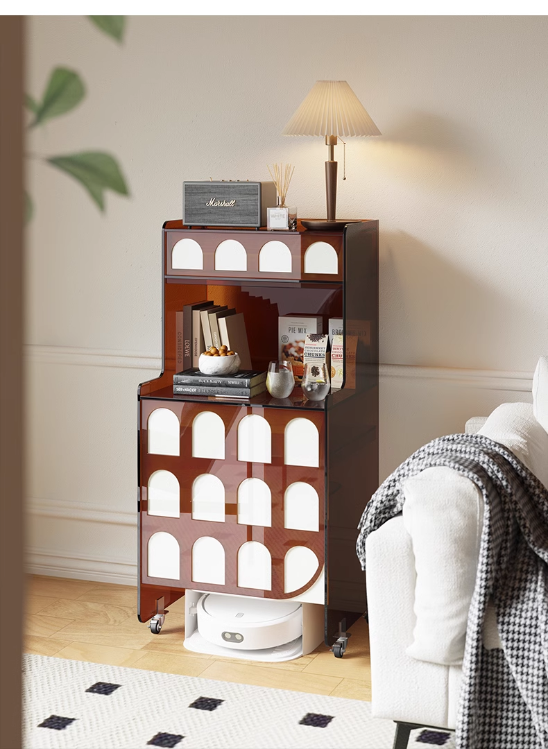 YISILE Alice Cloud Whale Luxury Acrylic Side Cabinet | Sculptural Curated Storage