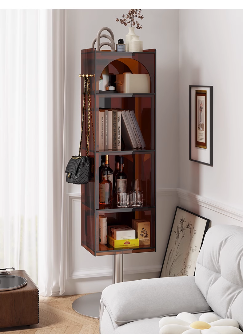 YISILE Beida Luxury Acrylic Rotating Mirror Cabinet | Full Length Spatial Wardrobe