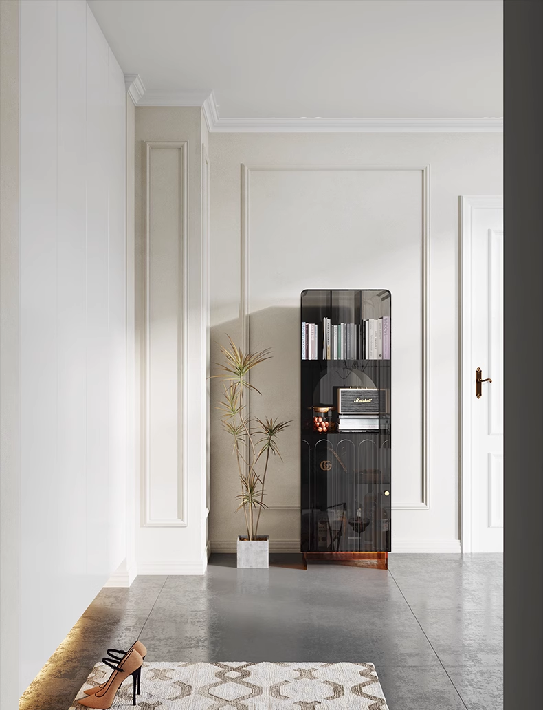 YISILE Berido Multi-Functional Acrylic Bookcase | Geometric Arch Luxury Organizer