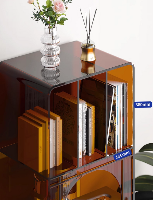 YISILE Berido Multi-Functional Acrylic Bookcase | Geometric Arch Luxury Organizer