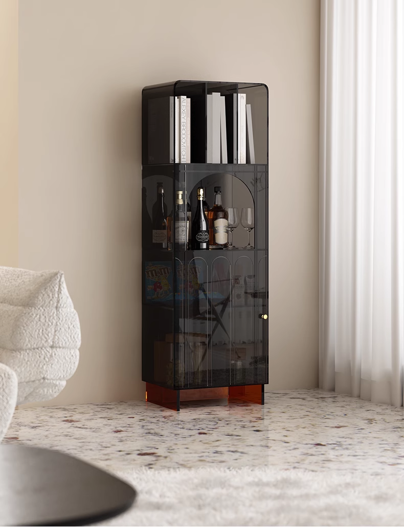 YISILE Berido Multi-Functional Acrylic Bookcase | Geometric Arch Luxury Organizer