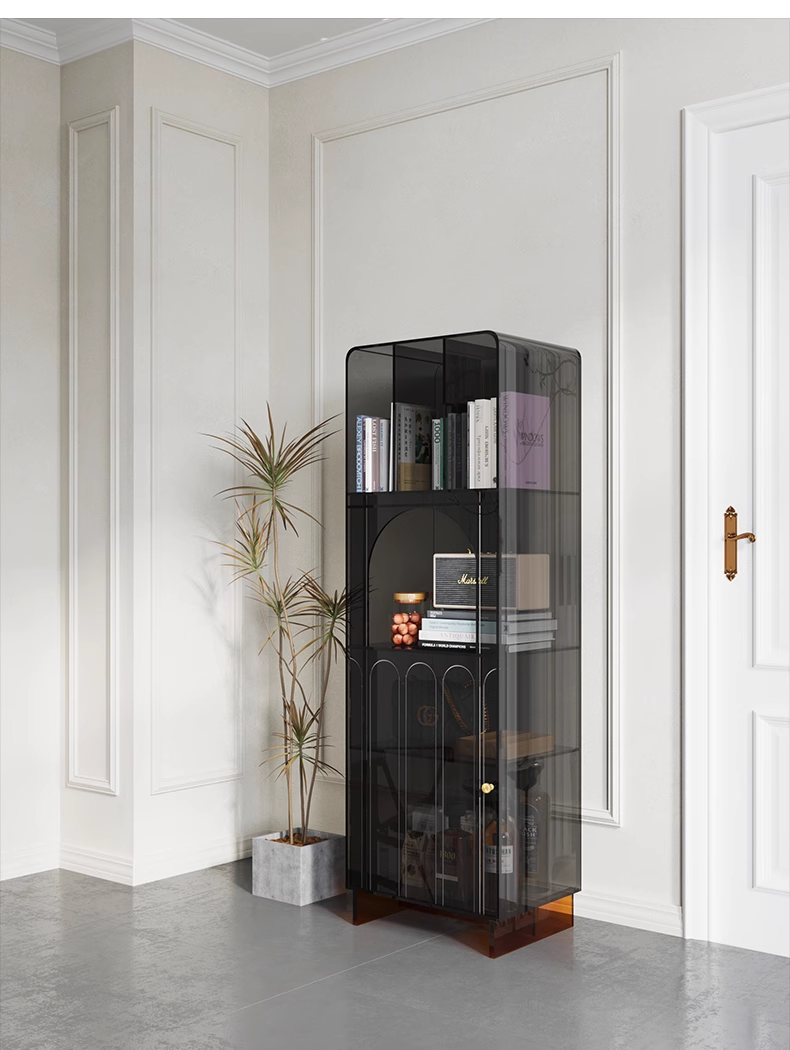 YISILE Berido Multi-Functional Acrylic Bookcase | Geometric Arch Luxury Organizer