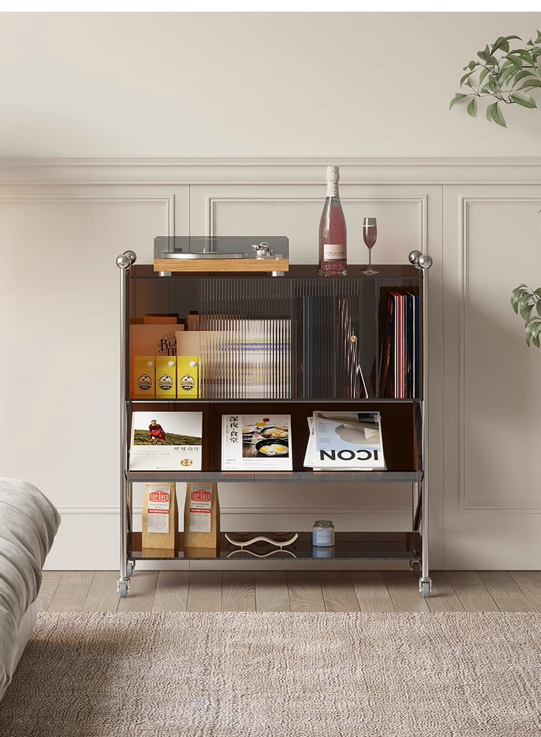 YISILE Blake Luxury Acrylic Sideboard | Accordion Pleated Buffet Console