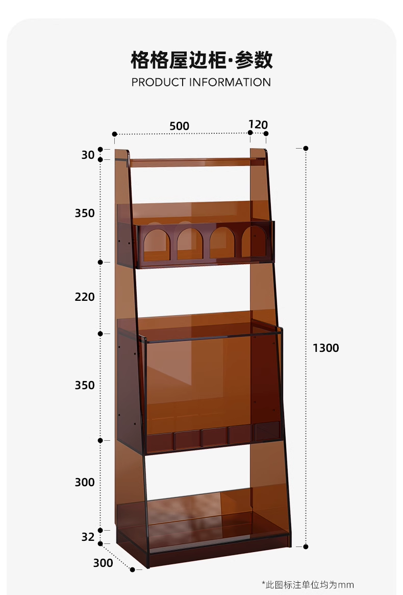 YISILE Boolean Geometric Acrylic Bookshelf | Modernist Floating Display Grid