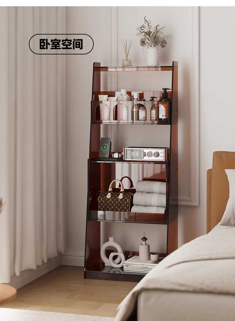 YISILE Boolean Geometric Acrylic Bookshelf | Modernist Floating Display Grid