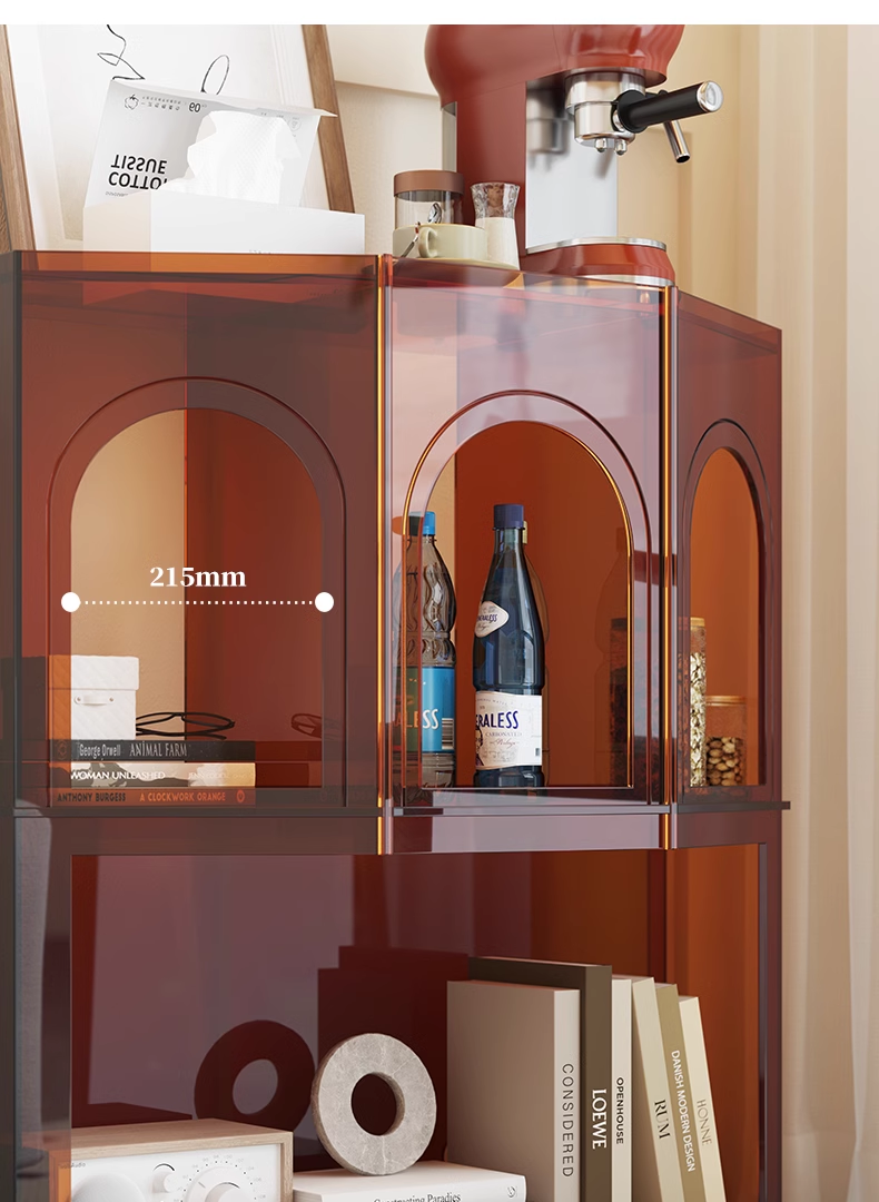 YISILE Cena Gate Luxury Acrylic Cabinet | Romantic French Archway Console