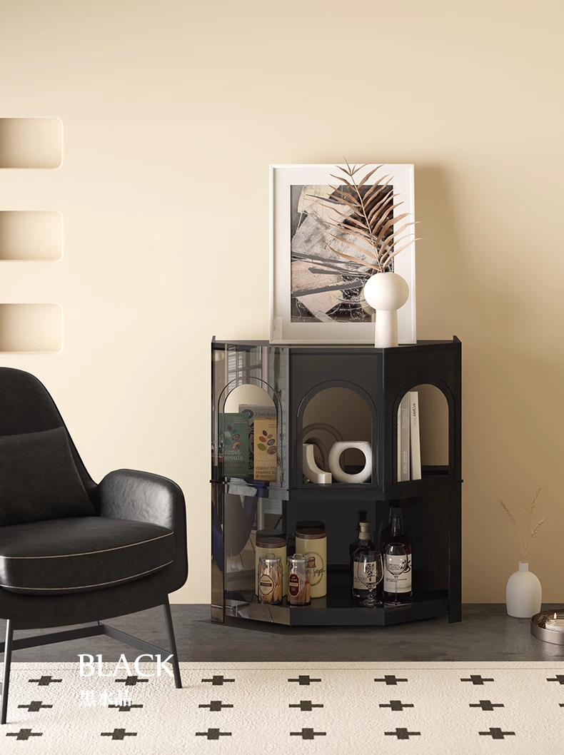 YISILE Cena Gate Luxury Acrylic Cabinet | Romantic French Archway Console