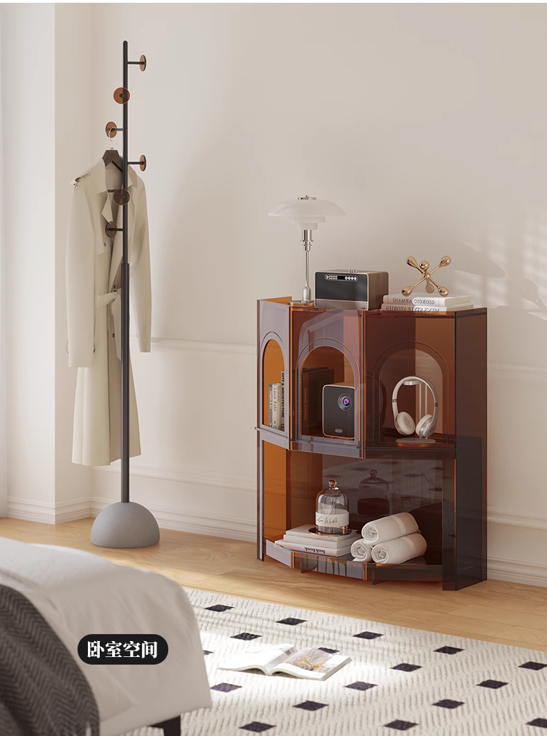 YISILE Cena Gate Luxury Acrylic Cabinet | Romantic French Archway Console