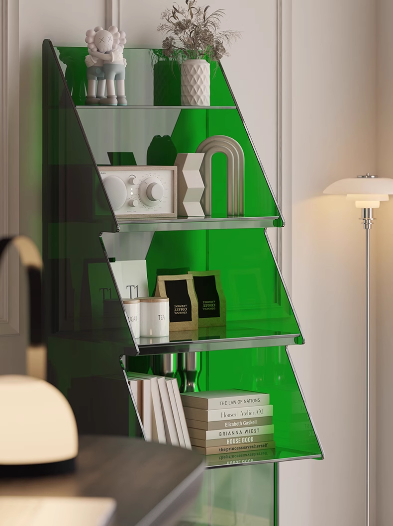 YISILE Christmas Tree Luxury Acrylic Cabinet | Conical Festive Corner Showcase