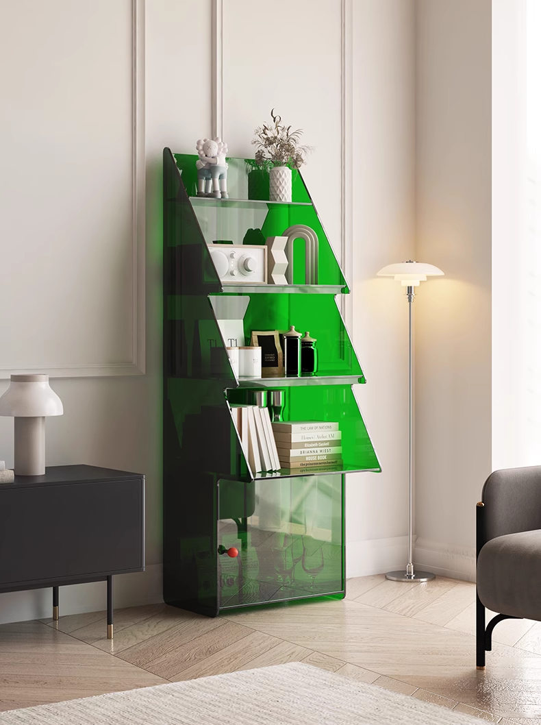 YISILE Christmas Tree Luxury Acrylic Cabinet | Conical Festive Corner Showcase