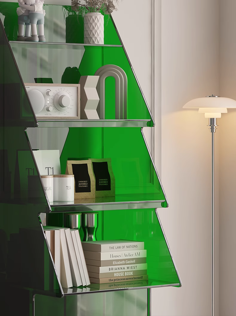 YISILE Christmas Tree Luxury Acrylic Cabinet | Conical Festive Corner Showcase