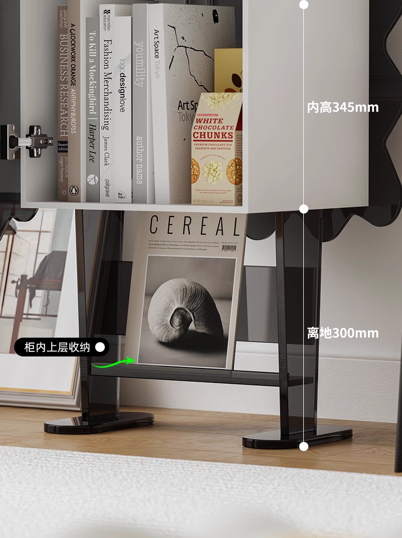 YISILE Cookie Playful Acrylic Side Table | Interactive Magazine & Tablet Desk