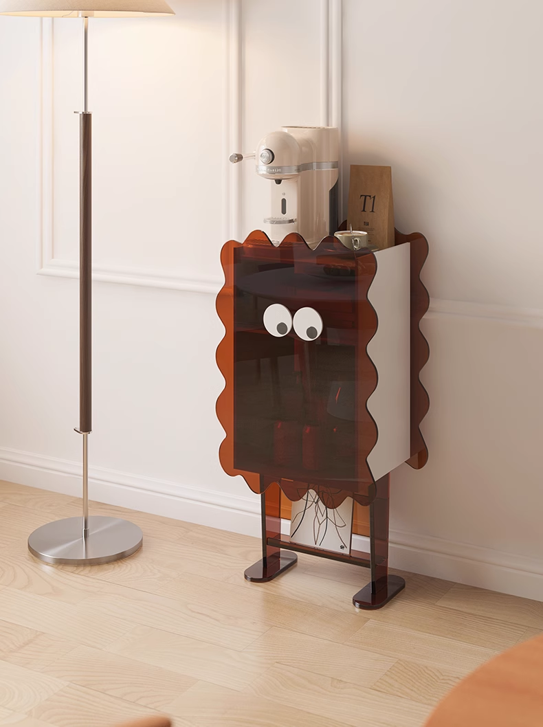 YISILE Cookie Playful Acrylic Side Table | Interactive Magazine & Tablet Desk