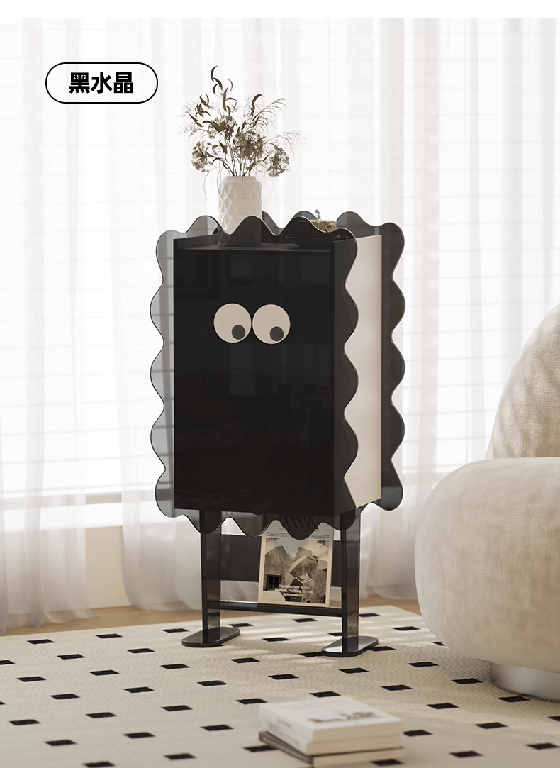 YISILE Cookie Playful Acrylic Side Table | Interactive Magazine & Tablet Desk