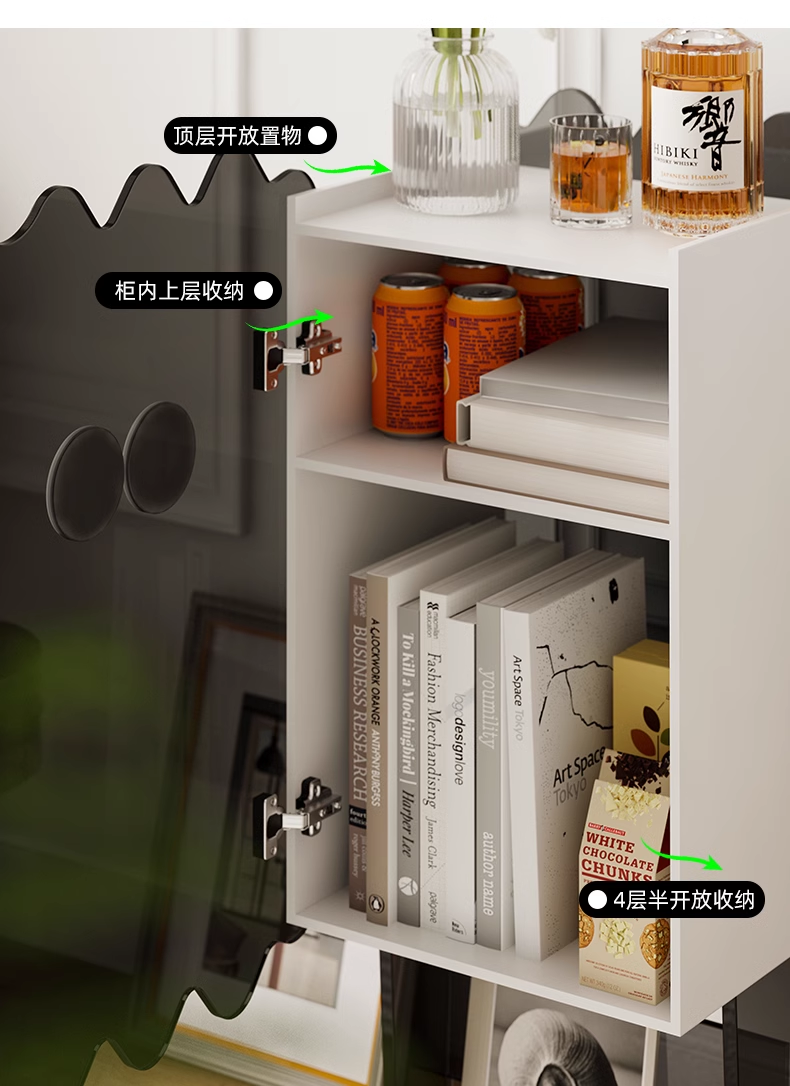 YISILE Cookie Playful Acrylic Side Table | Interactive Magazine & Tablet Desk
