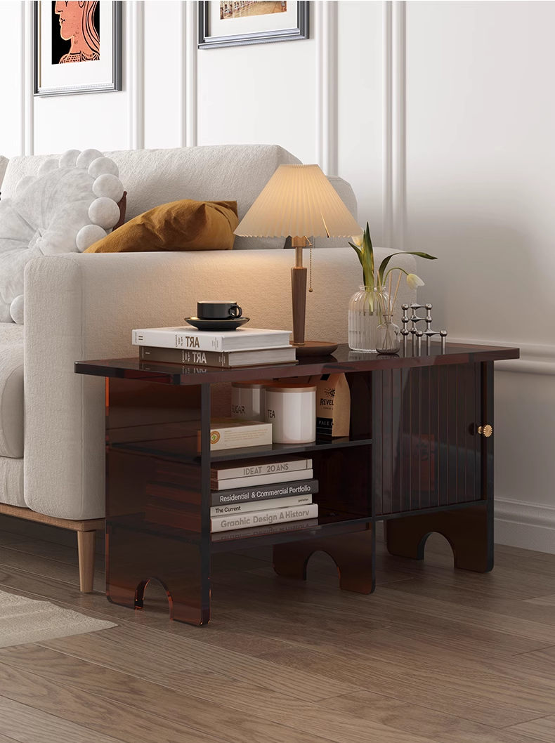 YISILE Dante Luxury Acrylic Shoe Bench | Cushioned Entryway Storage Stool