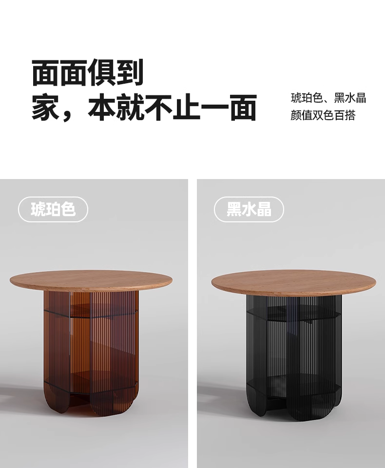 YISILE Half Moon Luxury Acrylic Dining Table | Semi-Circular Conversation Masterpiece