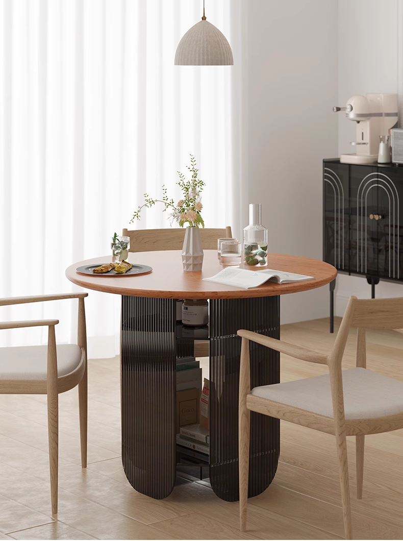 YISILE Half Moon Luxury Acrylic Dining Table | Semi-Circular Conversation Masterpiece