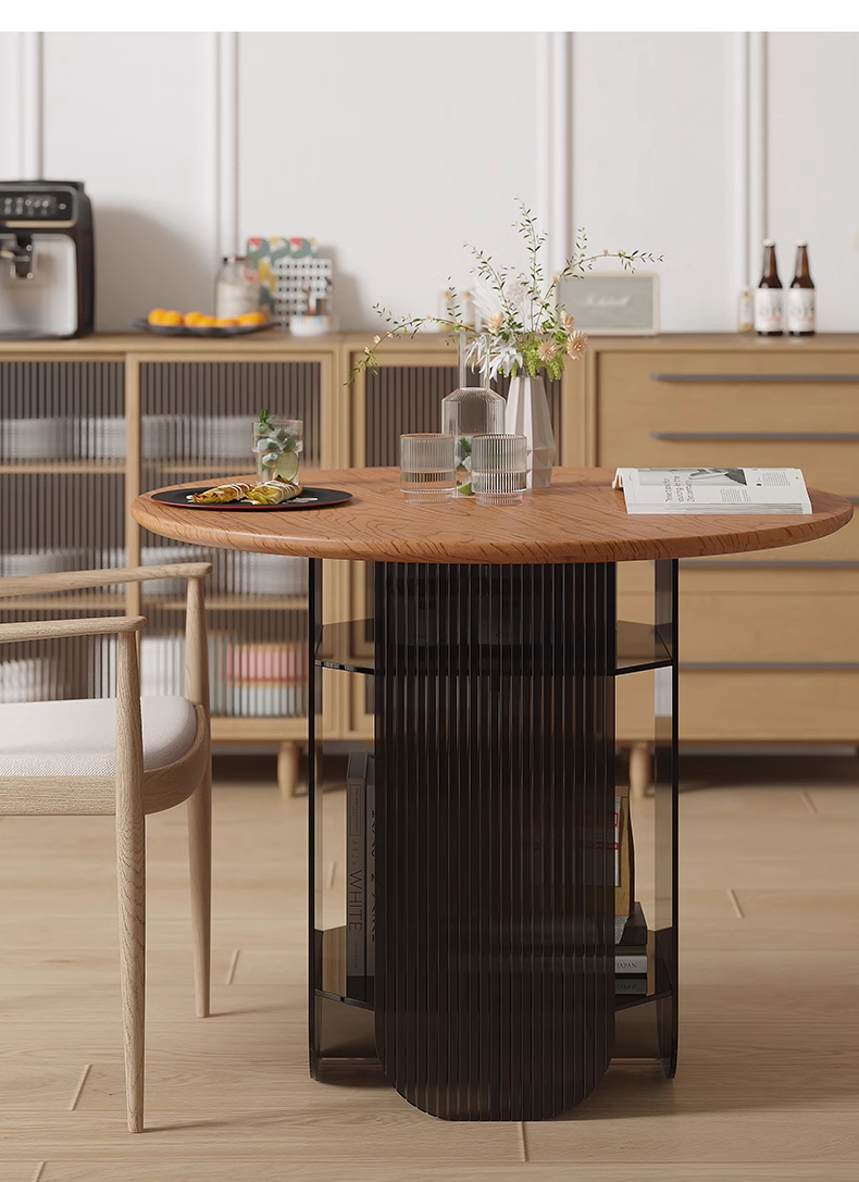 YISILE Half Moon Luxury Acrylic Dining Table | Semi-Circular Conversation Masterpiece
