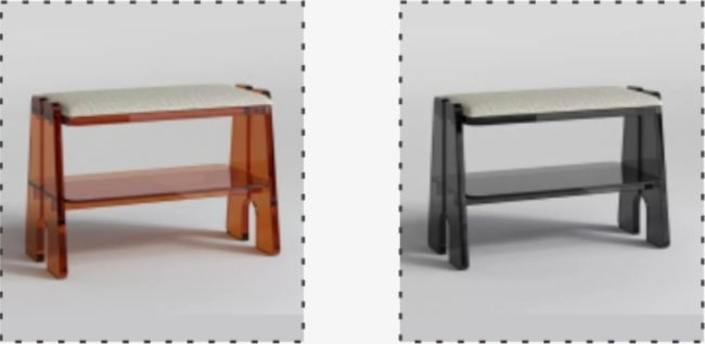 YISILE Ingenious Acrylic Shoe Bench | 18cm Ergonomic Entryway Storage Stool