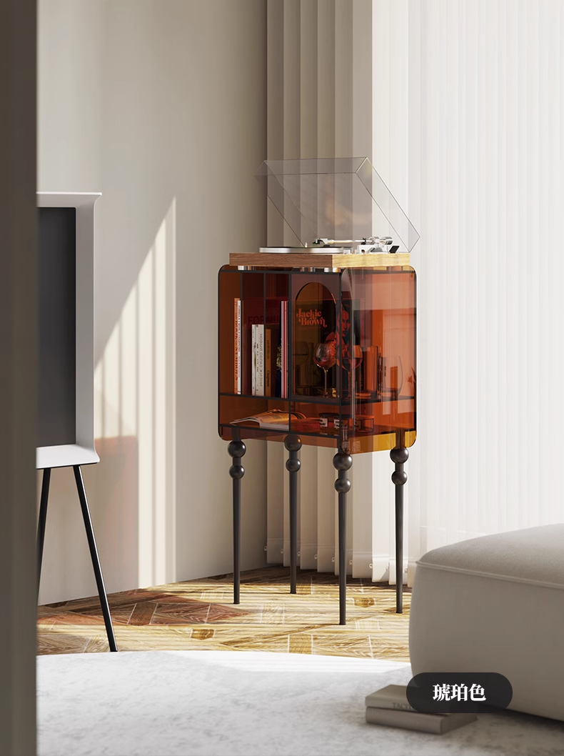 YISILE Narrator Arch Acrylic Book Sideboard | Curated Library Display Cabinet