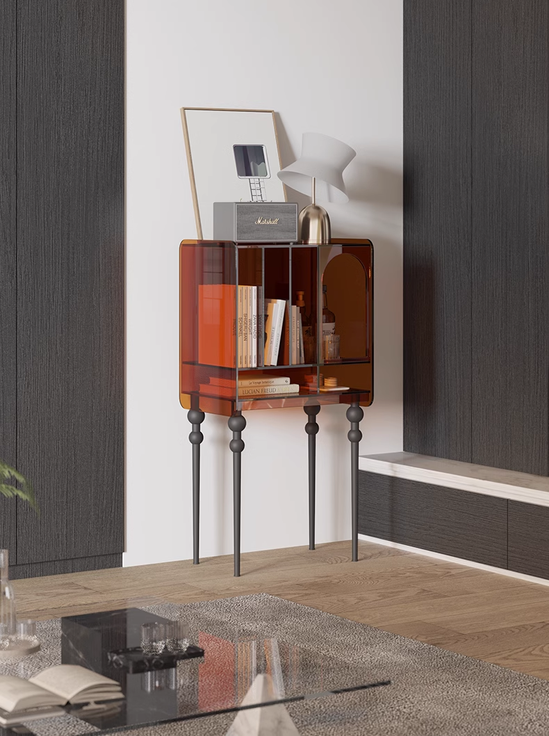 YISILE Narrator Arch Acrylic Book Sideboard | Curated Library Display Cabinet