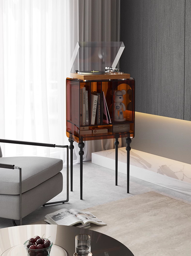 YISILE Narrator Arch Acrylic Book Sideboard | Curated Library Display Cabinet
