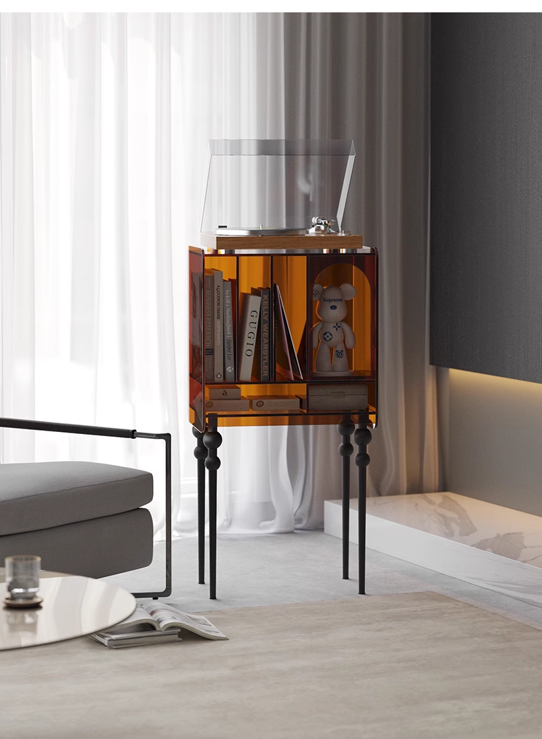 YISILE Narrator Arch Acrylic Book Sideboard | Curated Library Display Cabinet
