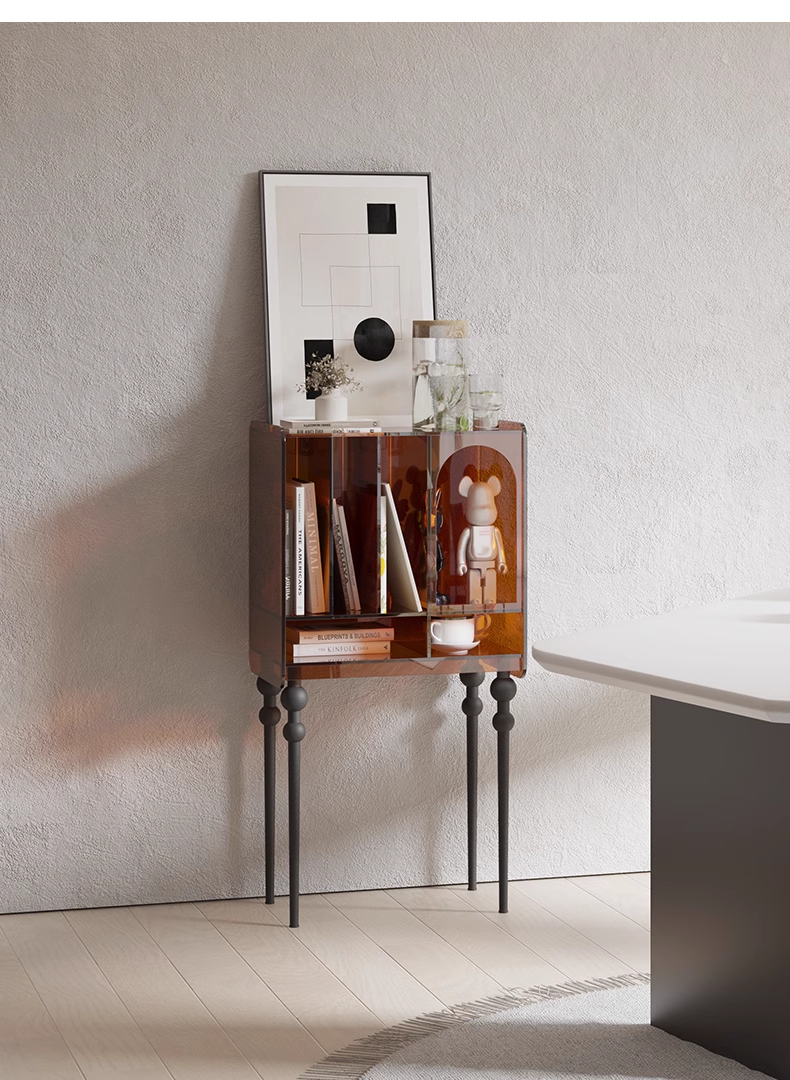 YISILE Narrator Arch Acrylic Book Sideboard | Curated Library Display Cabinet