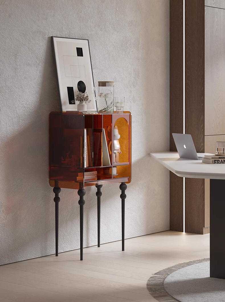 YISILE Narrator Arch Acrylic Book Sideboard | Curated Library Display Cabinet