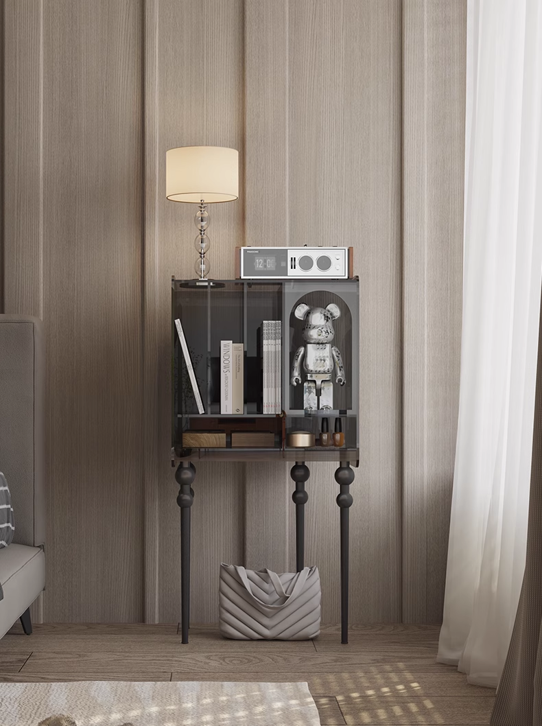 YISILE Narrator Arch Acrylic Book Sideboard | Curated Library Display Cabinet