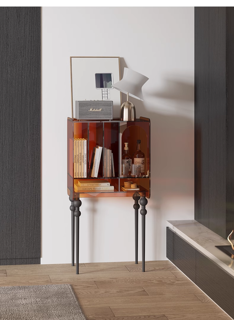 YISILE Narrator Arch Acrylic Book Sideboard | Curated Library Display Cabinet