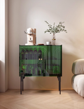 YISILE Peninsula Curved Acrylic Sideboard | Piano-Inspired Luxury Buffet