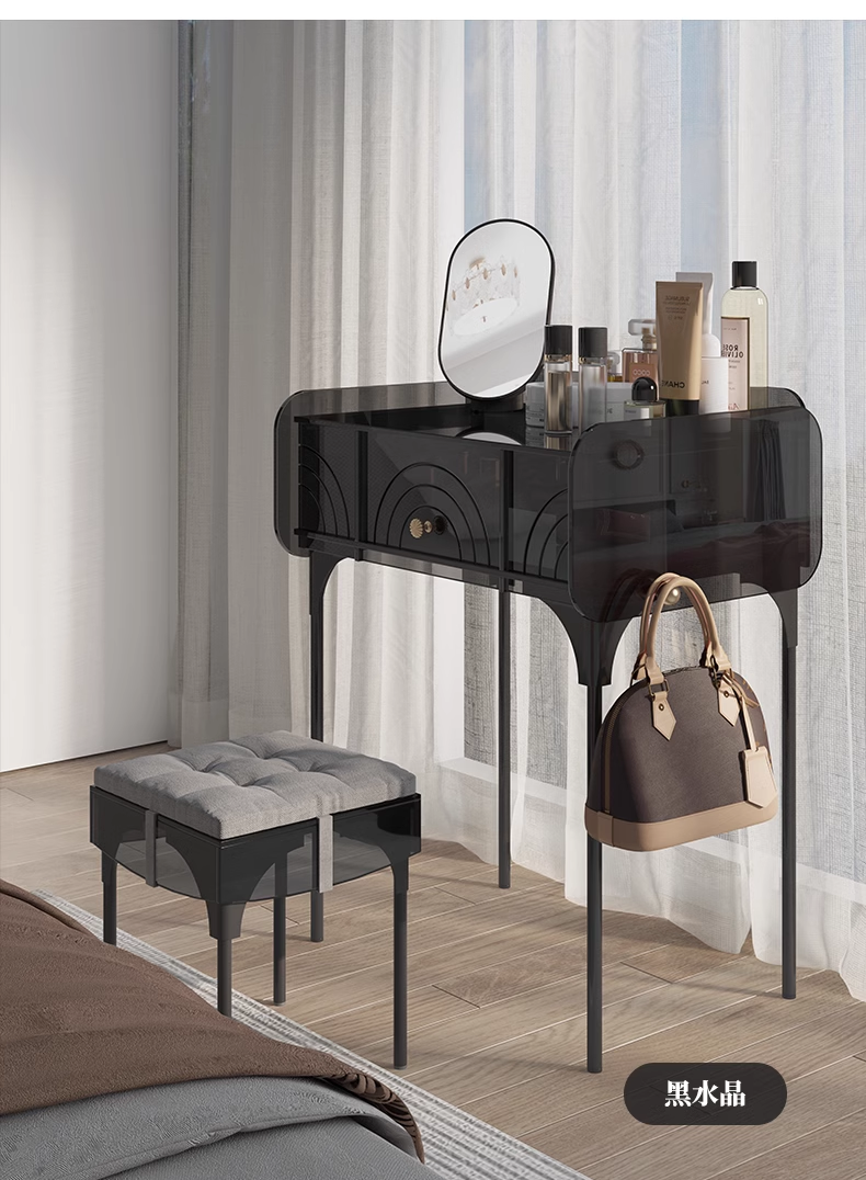 YISILE Petal Multi-Functional Acrylic Vanity | Flower-Inspired Luxury Desk