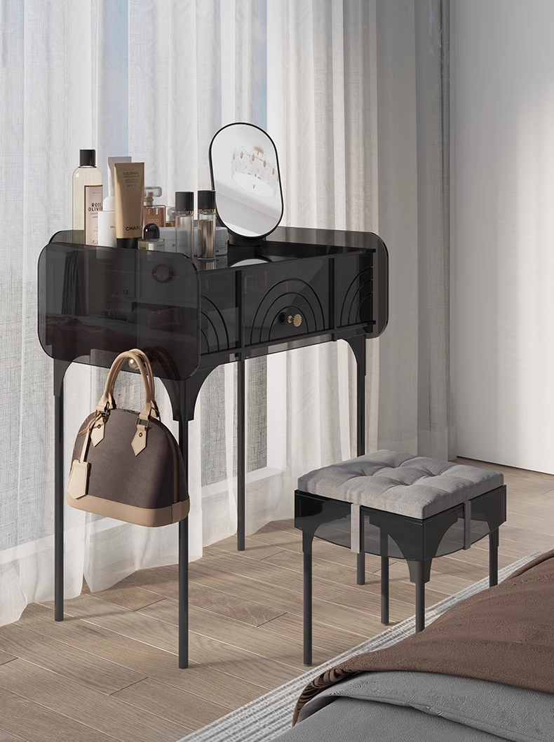 YISILE Petal Multi-Functional Acrylic Vanity | Flower-Inspired Luxury Desk