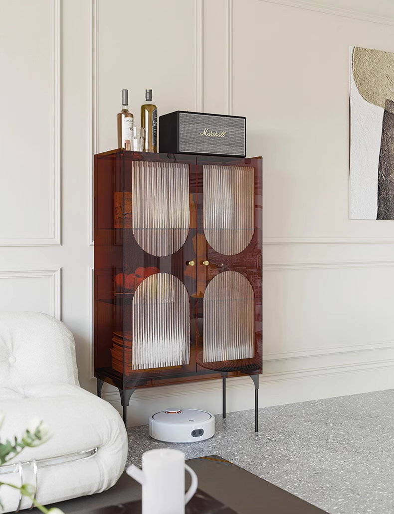 YISILE Premium Acrylic Collector Upright Sideboard | High-Capacity Storage Chest