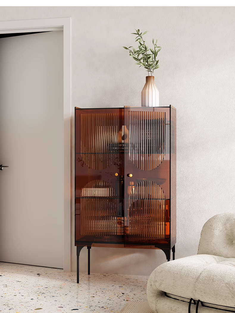 YISILE Premium Acrylic Collector Upright Sideboard | High-Capacity Storage Chest