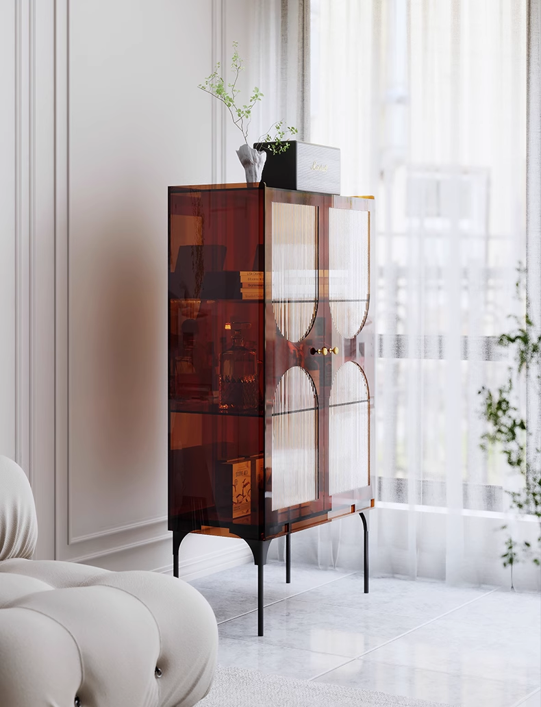 YISILE Premium Acrylic Collector Upright Sideboard | High-Capacity Storage Chest