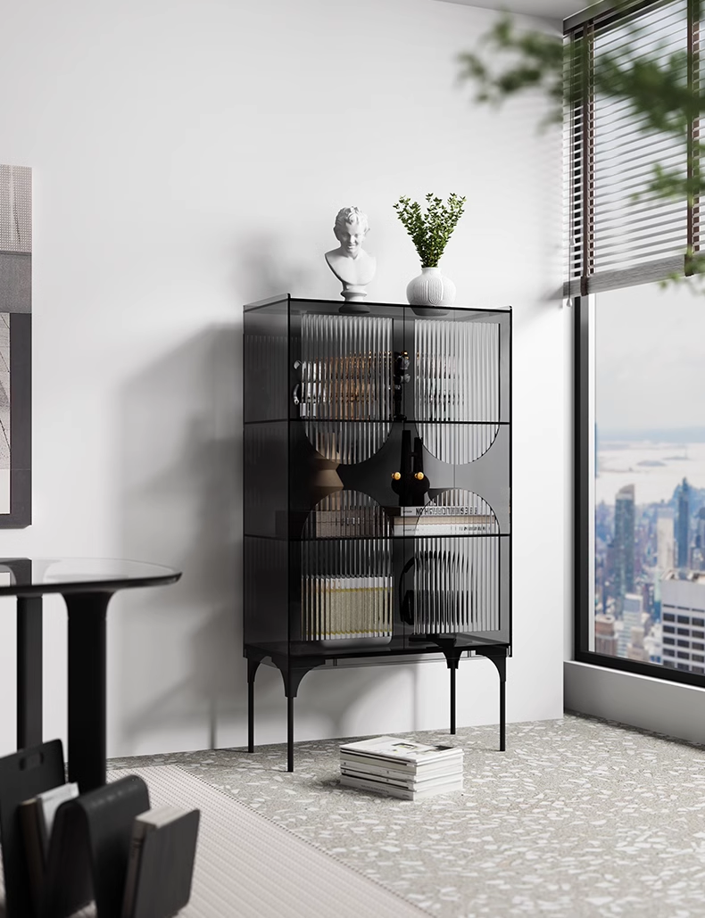 YISILE Premium Acrylic Collector Upright Sideboard | High-Capacity Storage Chest