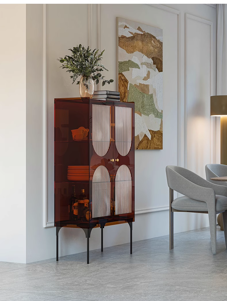 YISILE Premium Acrylic Collector Upright Sideboard | High-Capacity Storage Chest