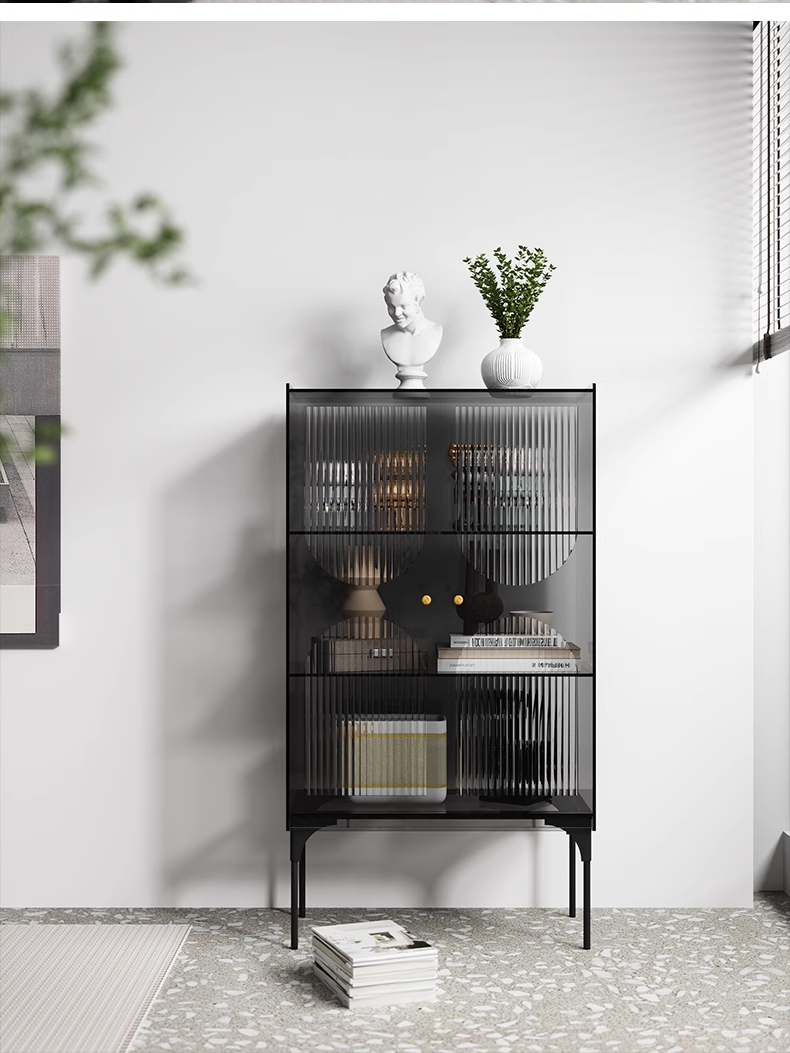 YISILE Premium Acrylic Collector Upright Sideboard | High-Capacity Storage Chest