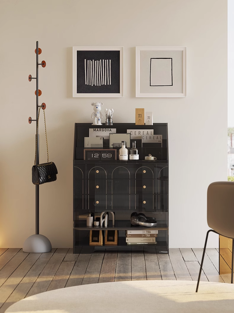 YISILE Princess Room Acrylic Sideboard | 9-Layer Compact Luxury Organizer