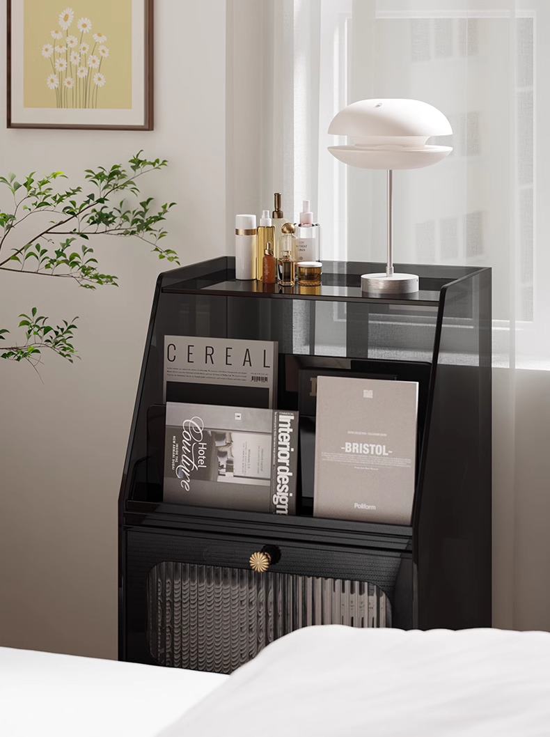YISILE Quartet Luxury Acrylic Sideboard | Modernist Geometric Buffet Console