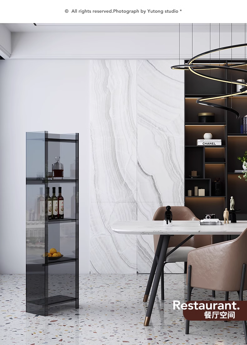YISILE Rainbow Floor Luxury Acrylic Multifunctional Shelf | Ultra-Capacity Skincare Tower